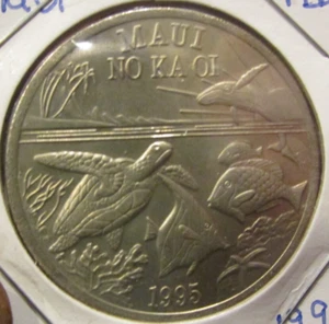 Ficha de dólar comercial vintage 1995 Maui, Hawaii - Hola - Imagen 1 de 2