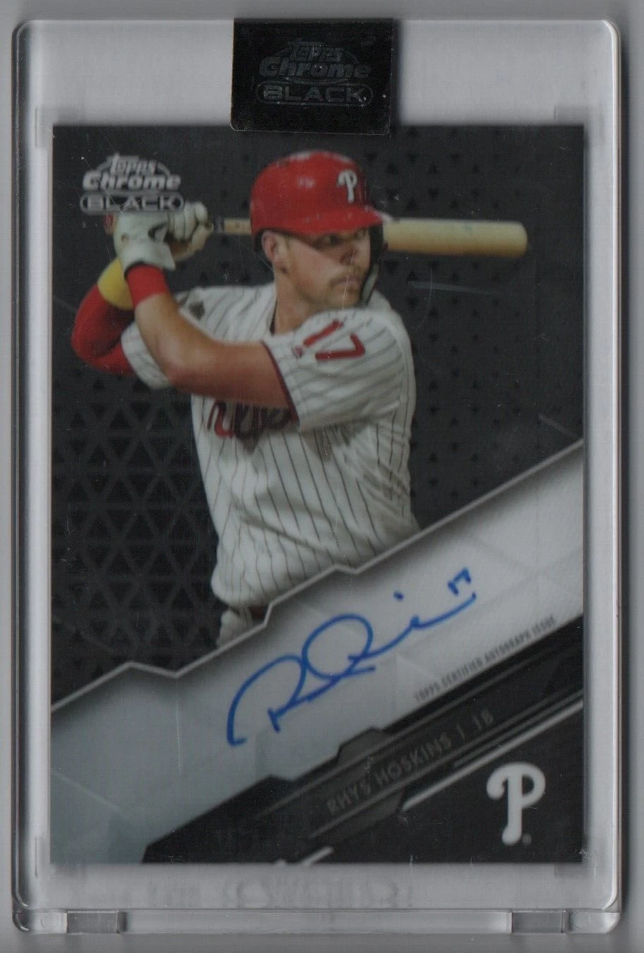 2020 TOPPS CHROME BLACK AUTOGRAPHS # CBA-RH RHYS HOSKINS AUTO SP !
