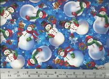 QT Christmas Winter Frosty Snowmen 28869-Y #1 - 100% Cotton Quilt Fabric BTY