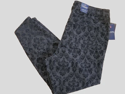 Pantalones para mujer Chaps Slim Leg colección cabina principal 16W NUEVO negros Foto 1 de 3