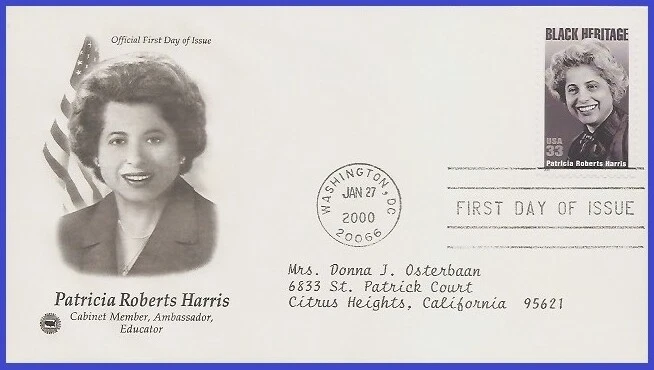 USA3 #3371 ADDR PCS ARTCRAFT FDC   Patricia Roberts Harris Black Heritage - Image 1 of 1