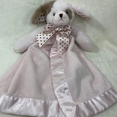 Bearington Baby Collection Rosa Arco Lovey Manta de Seguridad Rosa Marrón Cachorro Perro Foto 1 de 4
