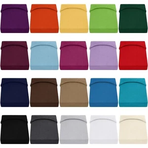 JERSEY Spannbettlaken 180x200-200x220cm + 40cm STEG WASSERBETT BOXSPRINGBETT - Bild 1 von 61