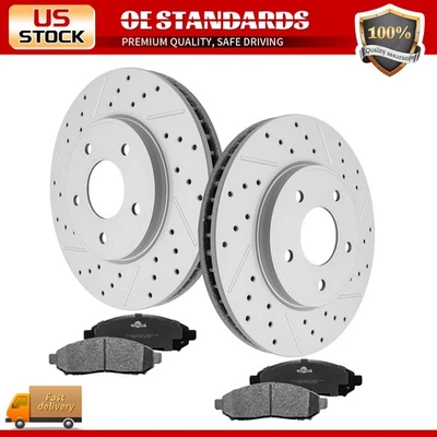 Pastillas de freno rotores de disco delanteros de 283 mm para Chevy City Express Nissan NV200 2013-2021 Foto 1 de 4