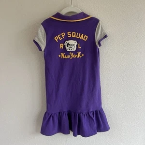 Polo Ralph Lauren Girls 6 Pep Squad Dress Skirt Top Varsity Patch Embroidered - Picture 1 of 7