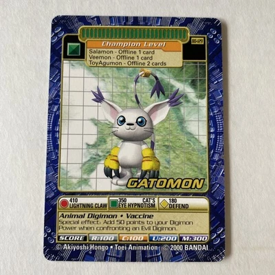 Digimon Digi Battle - Gatomon BO-129 - Series 3 - Bandai 2000 Non Foil NM/LP - Image 1 of 3