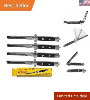 Único juego de peines inspirados en Switchblade - 4 peines elegantes para todo tipo de cabello Foto 1 de 4