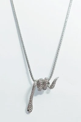 Collana Argento  925 Donna  Ciondolo Pendente Gioiello Serpente   Snake  Pendant - Immagine 1 di 4