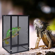 Reptile Cage Black Lizard Spider Insect Tortoise Breeding Box Pet Enclosure Tank