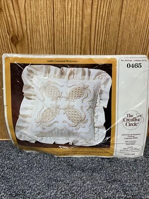 Vintage 1988 The Creative Circle Cross Stitch Embroidery Pillow Kit #0465 - Image 1 of 4