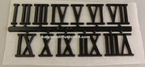 Numeri Romani Neri Da Incollare CREAZIONI Di OROLOGI 20 Mm - Picture 1 of 1