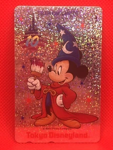 Mickey  Tokyo Disneyland 10 years anniversary Holo Prism Telephone card vintage - Picture 1 of 8