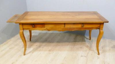 Table De Ferme Salle à Manger Style Louis XV En Merisier époque XIX ème - Photo 1/4