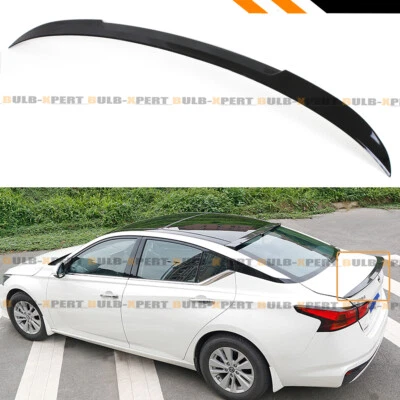 Spoiler de tampa de porta-malas preto brilhante pintado estilo V Nissan Altima JDM V 2019-2025 - Imagem 1 de 4