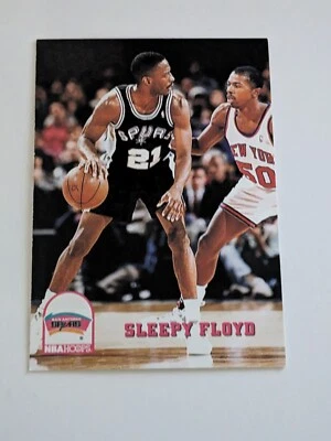 1993-94 NBA Hoops Basketball Card - #404 Sleepy Floyd - San Antonio Spurs - Image 1 of 3