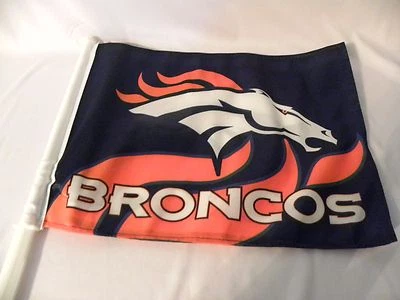 Bandera de auto de la NFL, Denver Broncos  Foto 1 de 4