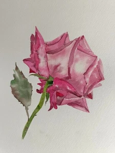 Original Artwork Modern Painting Flowers RED ROSES Floral Home Wall Art Gift A5 - Picture 1 of 15