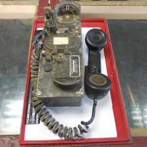 Vintage US Army Field Telephone Set TA-312/PT Military Radio, UNTESTED - Picture 1 of 11