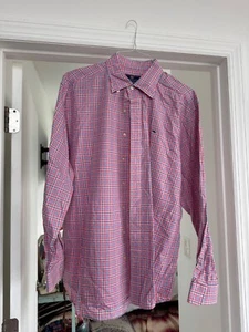 Vineyard Vines Button Shirt Long Sleeve Tucker Whale Mens Large Slim Fit - Picture 1 of 6