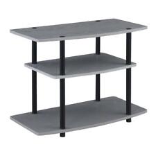 Convenience Concepts TV Stand 31.5" x 22.25" Particle Board 3-Tier Gray + Black