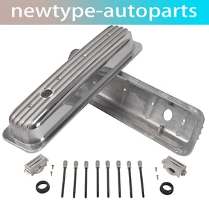 Cubiertas de válvula corta Chevy de bloque pequeño pulido para 87-97 Chevy 350 5,0 L 5,7 L - Imagen 1 de 6
