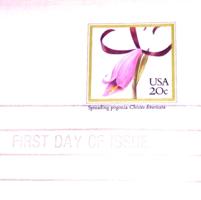 Spreading Pogonia Flowers - Orchids - 1984 22kt Gold Replica Stamps - SEE BELOW - Image 1 of 4