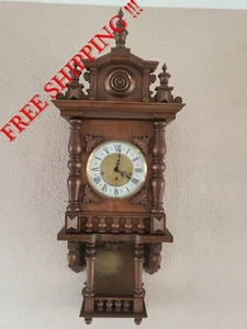 German FHS Hermle Westminster chime wall clock (0581 ) - Picture 1 of 13