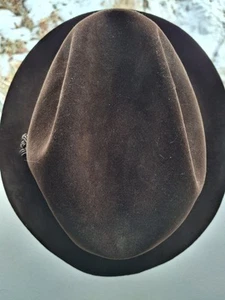 Churchill LTD Vintage Men's Dark Brown Bowler Wool 7 1/4 M Braided Band - Picture 1 of 4