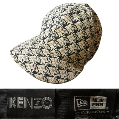 Boné KENZO PARIS X NEW ERA 59fifty tamanho 7 1/4 polegadas amarelo/preto - Imagem 1 de 4