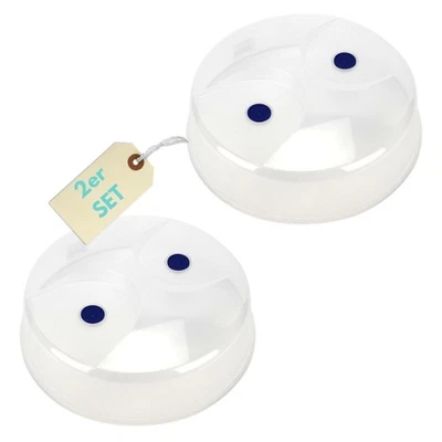 2x Mikrowellenhaube 27 cm Mikrowellen Abdeckung Deckel Abdeckhaube Haube Cover - Bild 1 von 4