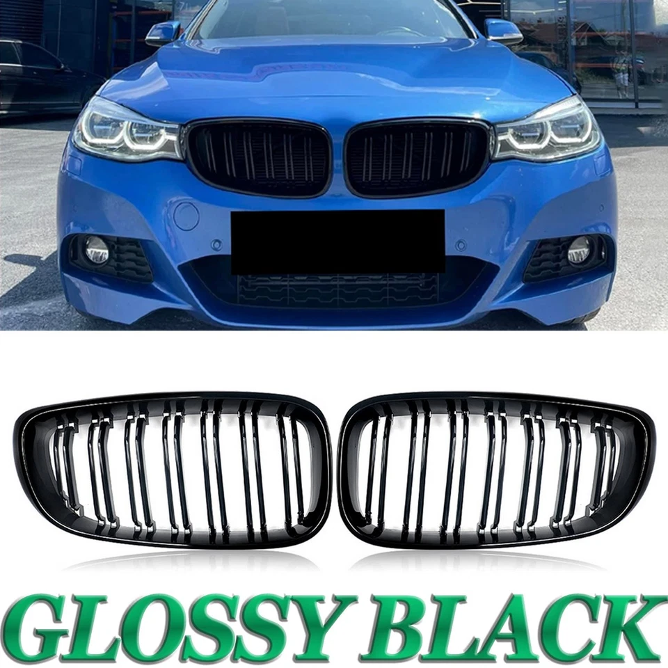 Gloss Black Front Grill Kidney For BMW F34 328i 330i 335i 340i GT xDrive 2012-18 Foto 1 de 4