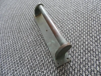 Vintage 1930's Reclaimed Large 14" X 2 1/4" Solid Brass Bronze Door Pull Handle - Image 1 of 4