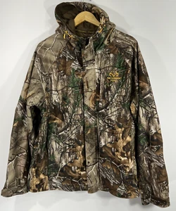 Realtree Men's Jacket Medium Camo Scent Control Hunting Hood Lined Light Coat - Picture 1 of 12