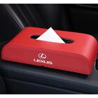 Red Lexus Tissue Case Toyota Box Car Home Holder Leather Interior w/ Emblem