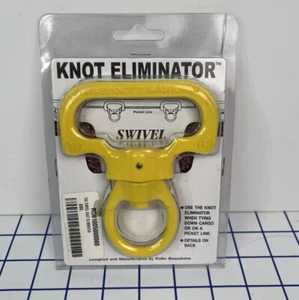 New KNOT ELIMINATOR SWIVEL, Secure Cargo and Picket Line Loop Yellow - Picture 1 of 3