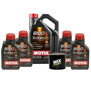 9L Motul 8100 X-CLEAN EFE 5W30 Wix Filter Oil Change Kit For Suburban Sierra G10 - Picture 1 of 1