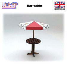 Slot Car Scenery Track Side Bar Table and Umbrella Red 1:32 WASP