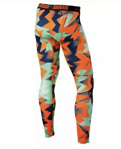 NWT Nike Air Jordan Youth XL Compression Tights 952505-N63 Bright Mandarin New - Picture 1 of 11