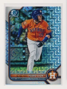 2022 Bowman Chrome Mega Mojo Refractor BCP-115 Pedro Leon Houston Astros - Picture 1 of 2