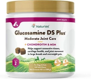 NaturVet GLUCOSAMINE - DS Plus MSM and Chondroitin Soft Chews for Dogs 120 COUNT - Picture 1 of 7