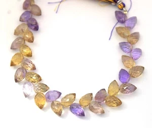 Natural Ametrine Teardrop Briolette Ametrine Teardrop Diagonal Drill - Picture 1 of 4