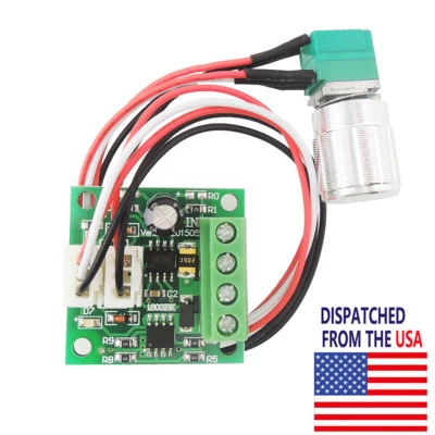 Mini DC Motor Speed Controller PWM Adjustable Variable Switch 6V 12V 15V 2A 30W - Image 1 of 4