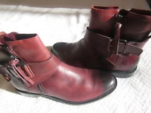 Ecco Sartorelle Damen Leder halbhohe Schnalle Stiefelette braun Größe 9 - Bild 1 von 13