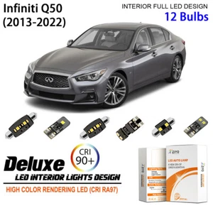 Kit de luz interior LED para actualización de bombillas domo blancas Infiniti Q50 2013-2022 - Imagen 1 de 8