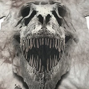 The Mountain T Shirt Small T-Rex Dinosaur Gray Bones Gregory Moore Graphic Tee - Picture 1 of 8