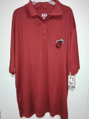 Polo de baloncesto Majestic NBA Miami Heat para hombre talla XLT grande y alto NUEVO con etiquetas  Foto 1 de 4