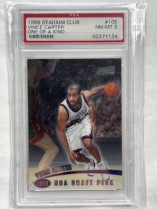 Vince Carter 1998-99 Topps Stadium Club #105 One Of A Kind PSA 8 NM-MT #/150