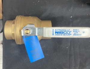 NIBCO Brass Ball Valve SFP600A LF DZR Brass 2" Solder Lead Free - Picture 1 of 3