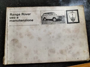 LIBRETTO USO E MANUTENZIONE RANGE ROVER benzina 1979 Italiano - Foto 1 di 10