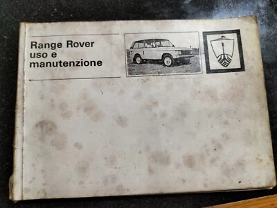 LIBRETTO USO E MANUTENZIONE RANGE ROVER benzina  1979  Italiano - Immagine 1 di 4